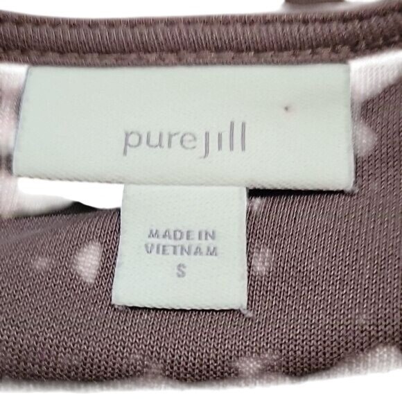 Pure Jill Brown‎ 3/4 Sleeve Tunic Top S Modal/Polyester Blend - Picture 5 of 6